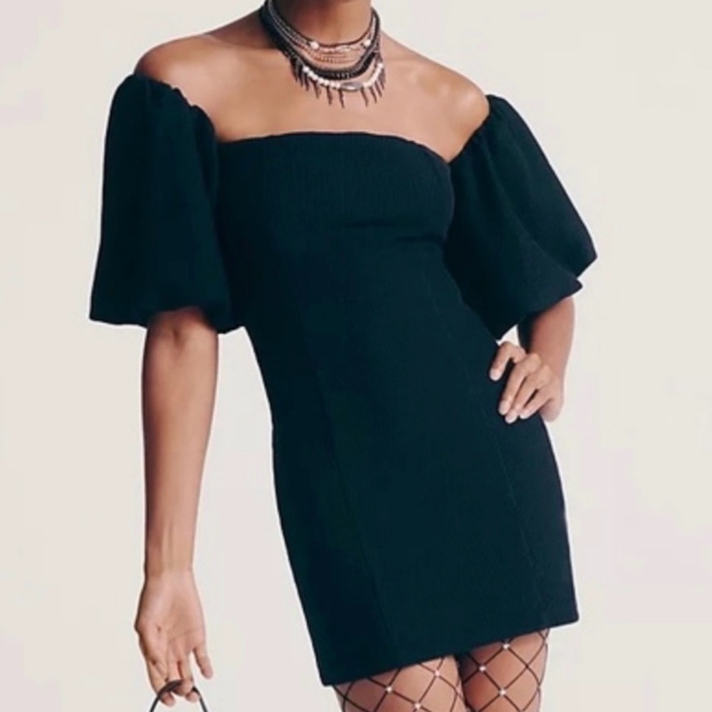 Free People Bubbly Mini Dress - Black. Worn twice.